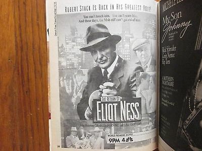 Nov 10-1991 Detroit Free Press TV Book/Mag(THE RETURN OF ELIOT NESS/SUSAN RUTTAN
