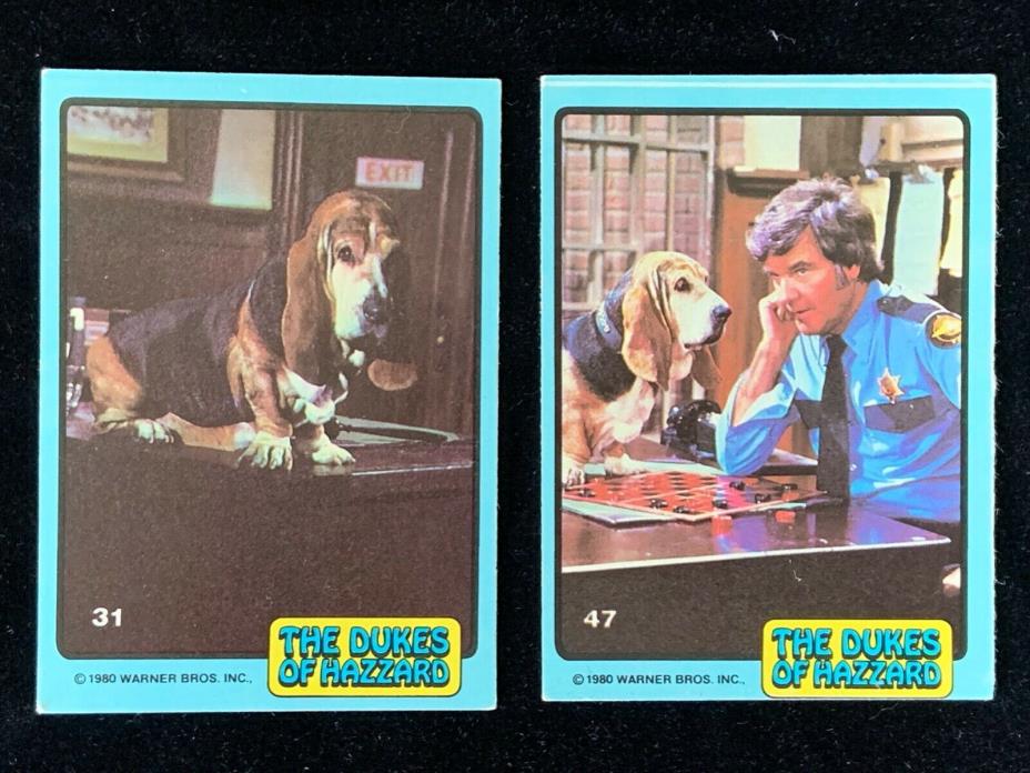 The Dukes of Hazzard TV 1980 - Two Trading Cards