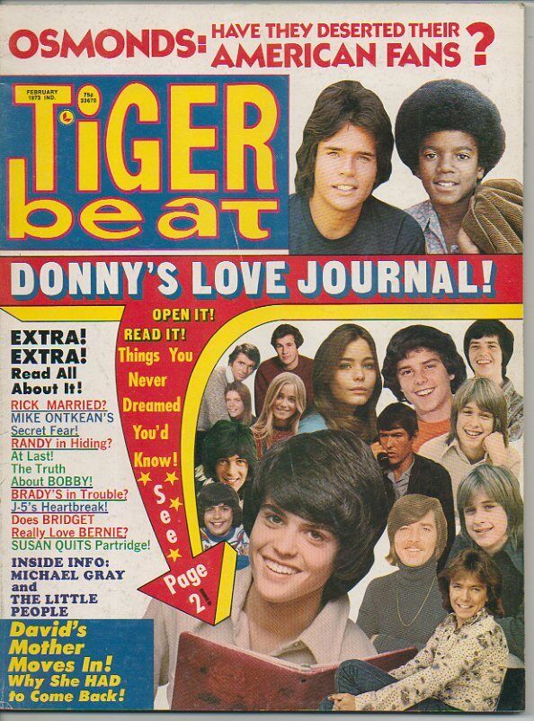 TIGER BEAT'S FAVE! MAGAZINE February 1973 DAVID CASSIDY Donny Osmond JACKSONS +