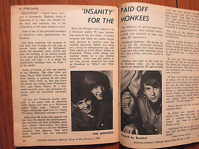 May-1967 Boston Sunday Herald TV Mag(THE MONKEES/GEORGE CARLIN/AKIKO WAKABAYASHI