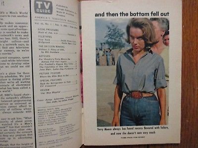 JA-1963 TV Guide Mag(TERRY MOORE/JUNE BLAIR/BEN CASEY/SAM JAFFE/BETTYE ACKERMAN)