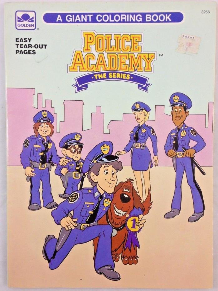 1989 Police Academy Series TV Show Vintage Children's Coloring Book Golden