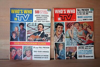 1969-1970 Dell lot 2 WHO'S WHO IN TELEVISION Magazine MOD SQUAD 1970-1971 vg