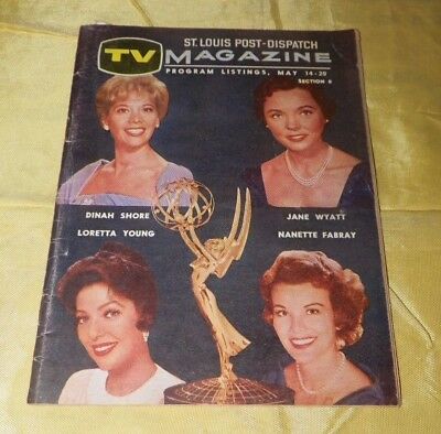 May 14, 1961 St. Louis Post-Dispatch TV Magazine-Dinah Shore, Jane Wyatt-More!