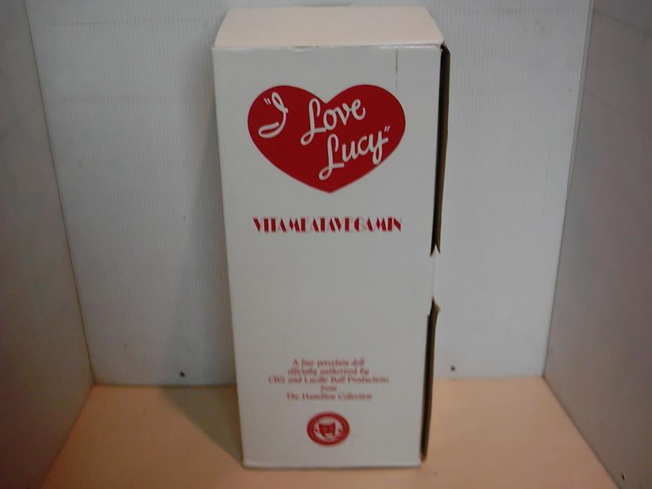 I Love Lucy Hamilton Collection Vitametavegamin Porcelain Doll 1992 COA & Tag