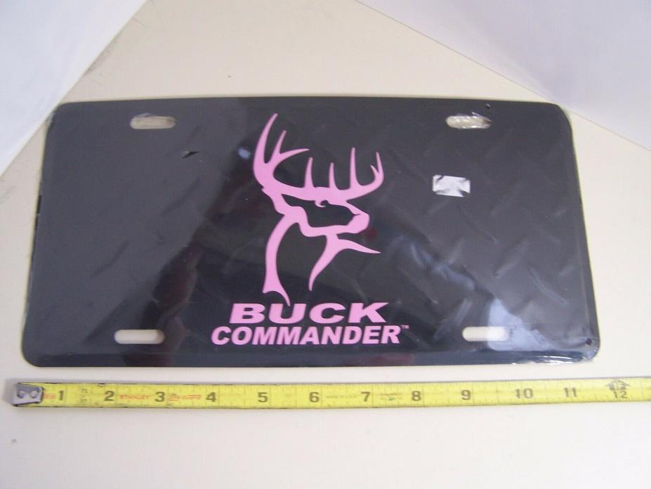Buck Commander license plate pink black sealed package