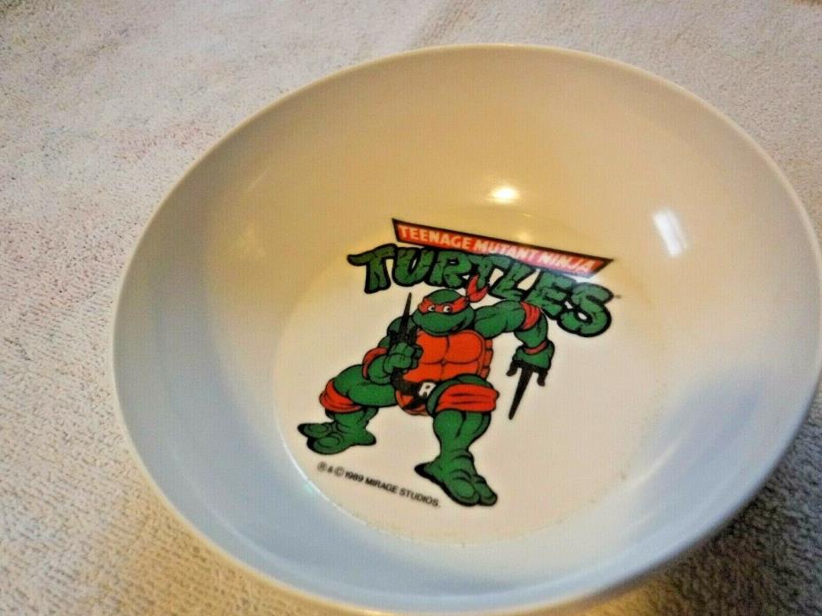 TMNT Teenage Mutant Ninja Turtles Plastic Bowl 1989 Peter Pan
