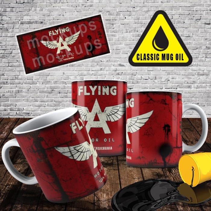 Flying A Motor Oil Can Classic Style Auto Coffee Mug 11 oz & 15oz Collectible