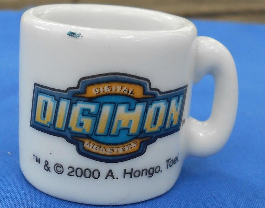Digital Digimon Monster miniature ceramic coffee cup mug 1 1/4