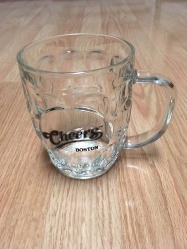 CHEERS TV Show Boston Bar Glass Beer Mug Tankard USA CBS Studio Man Cave EUC