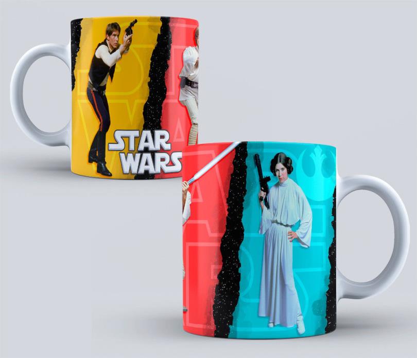 STAR WARS Han Solo Luke Skywalker Leia Coffee Mug Jedi Empire Force 11oz 15oz