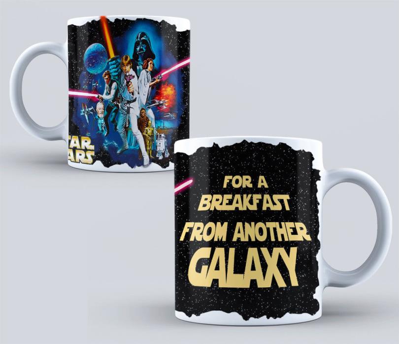 STAR WARS Breakfast From Another Galaxy Coffee Mug Jedi Empire Force 11oz 15oz