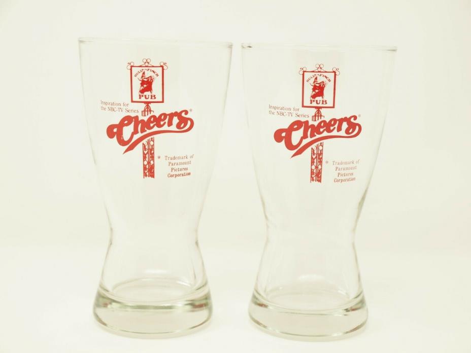 lot 2 Bull & Finch Pub CHEERS beer glasses ~ 6