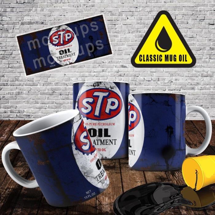 STP Motor Oil Can Classic Style Auto Coffee Mug 11oz & 15oz Collectible