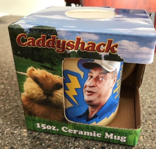 CADDYSHACK Mug Golf Comedy Movie Ceramic 15OZ Rodney Dangerfield New In Box