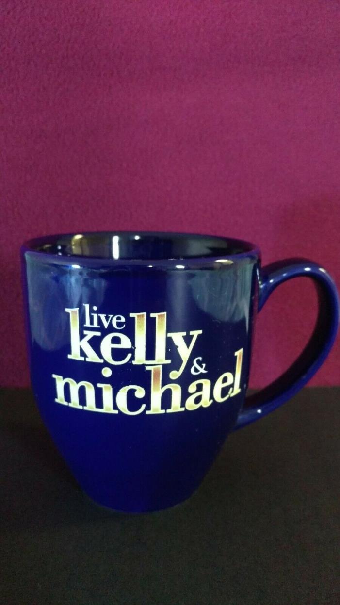 Live With Kelly & Michael Large Coffee Mug Cup TV Talk Show Blue Ripa Strahan
