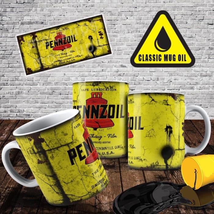 Pennzoil Motor Oil Can Classic Style Auto Coffee Mug 11oz & 15oz Collectible