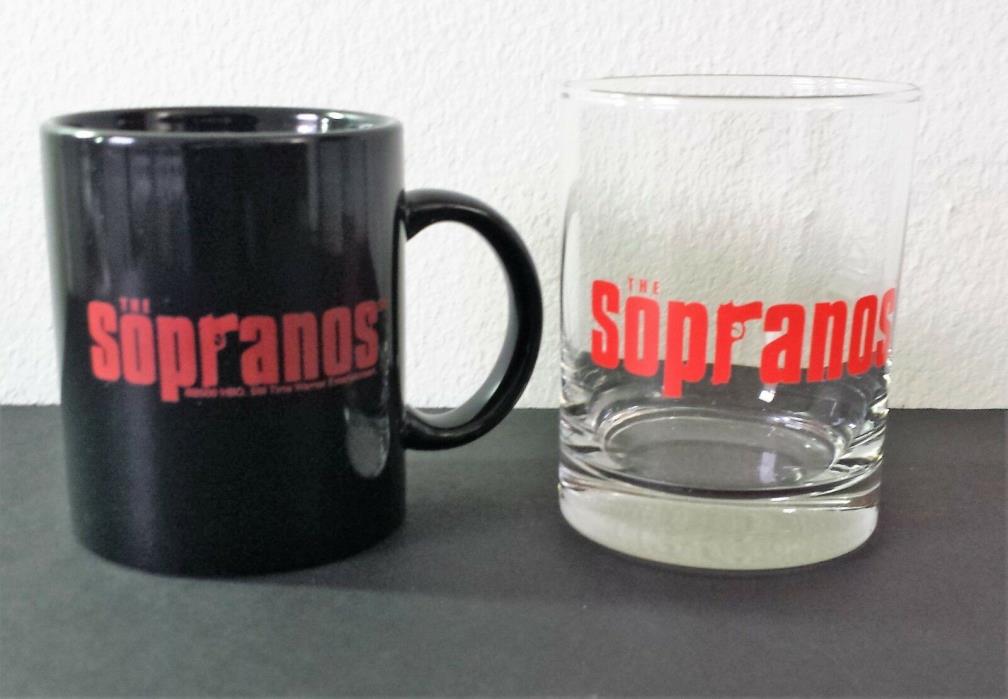 Sopranos Lowball/Rocks Glass & Family Redefined Mug Set 10 oz Liquor Coffee HBO
