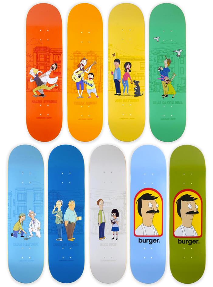 BOB'S BURGERS Full Series Set of 9 Collectible Habitat Skateboard Decks