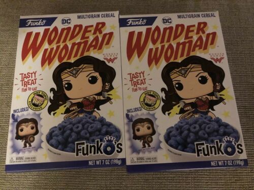 DC WONDER WOMAN CEREAL FUNKO HOT TOPIC EXCLUSIVE LOT OF 2