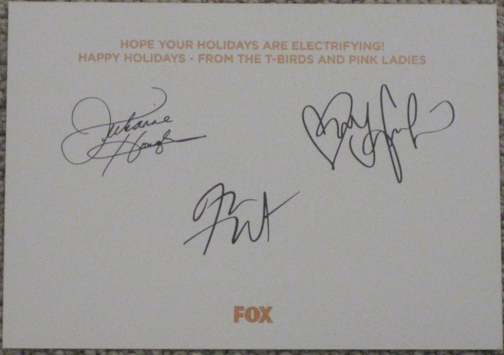 GREASE: LIVE 2016 HOLIDAY CARD JULIANNE HOUGH VANESSA HUDGENS SIGNED AUTOGRAPHED