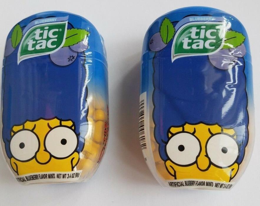 The Simpson’s TIC TACS : Marge Blueberry Large Size Limited Edition Lot of 2 NEW