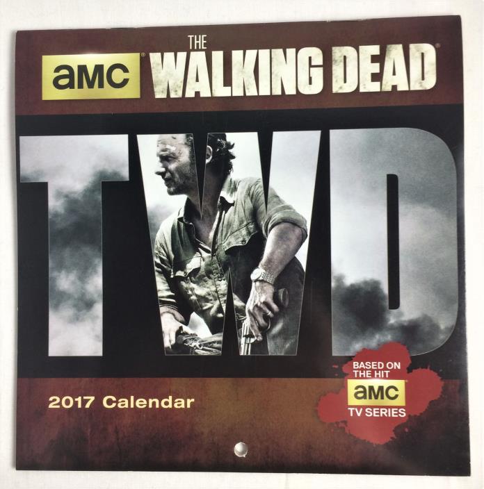 The Walking Dead 2017 Past Calendar ~ AMC Rick Grimes Glenn Abraham Daryl Dixon