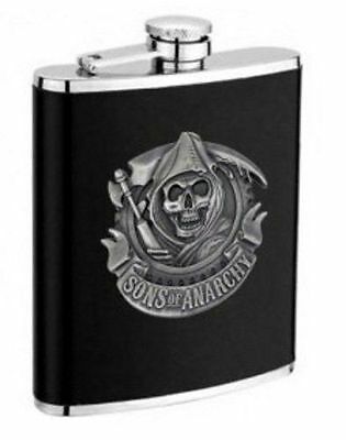 Sons of Anarchy Hip Flask ~ Official SOA Contraband ~ Stainless Steel 8 oz. Bar