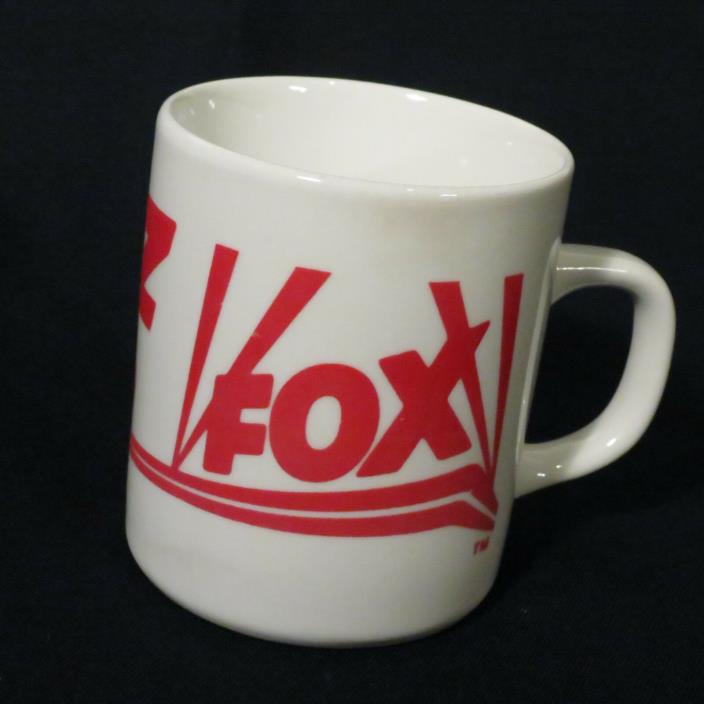 FOX TV 43 WYZZ Coffee Mug White w/ bold red letters 3 & 1/2