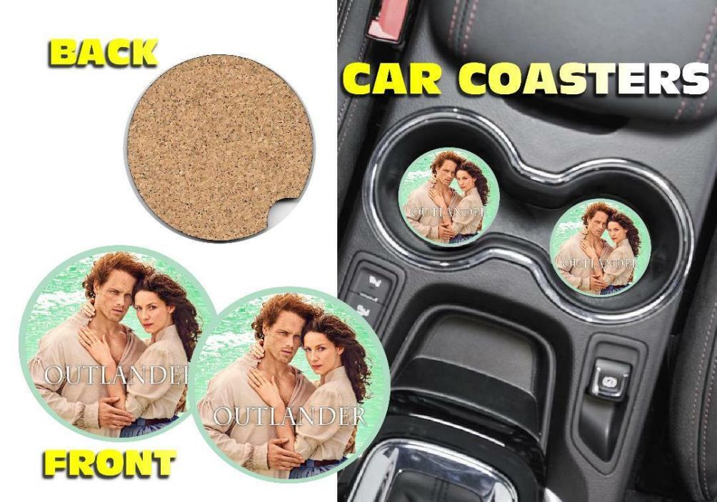 Outlander Jamie and Claire Car Coasters
