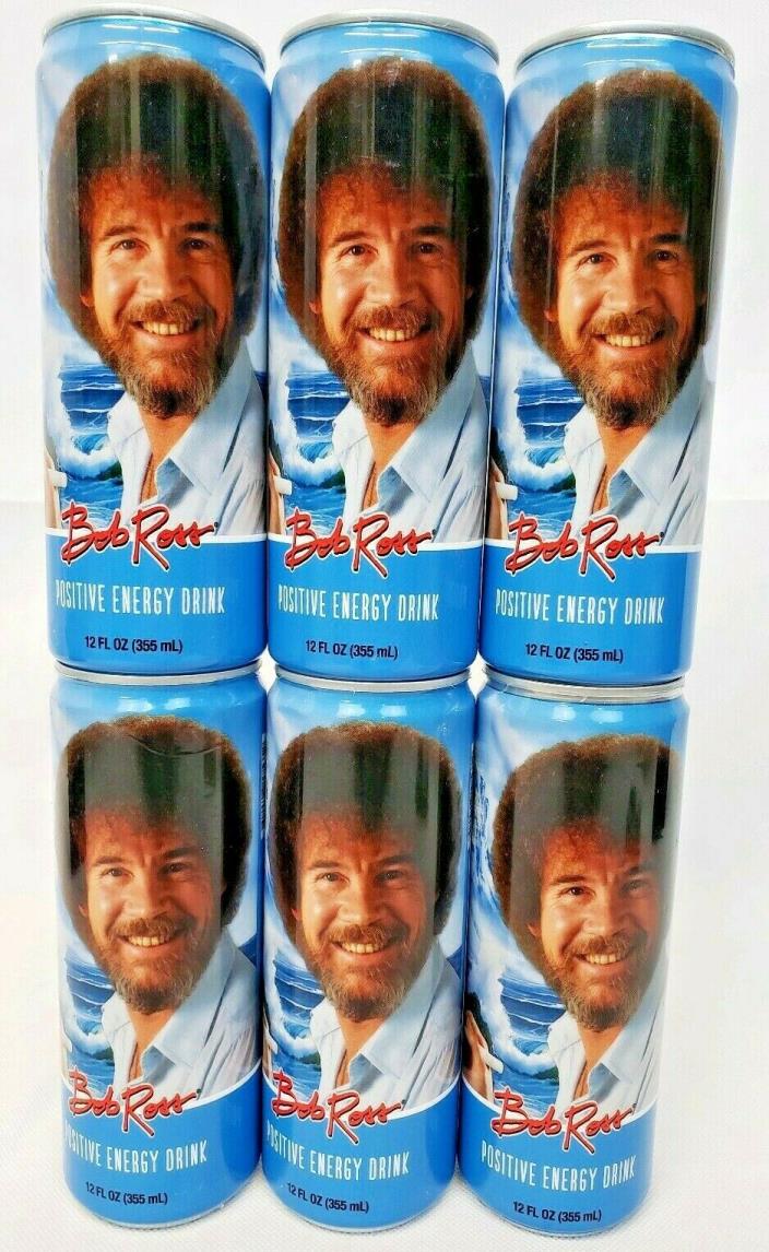 Bob Ross The Joy of Painting Positive Energy Drinks 12 oz Cans ~ 6-Pack SEALED