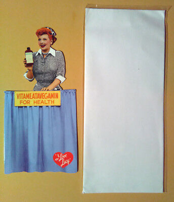 Vintage Greeting Card~ TV's I LOVE LUCY ~Lucille Ball ~Cough Medicine Commercial