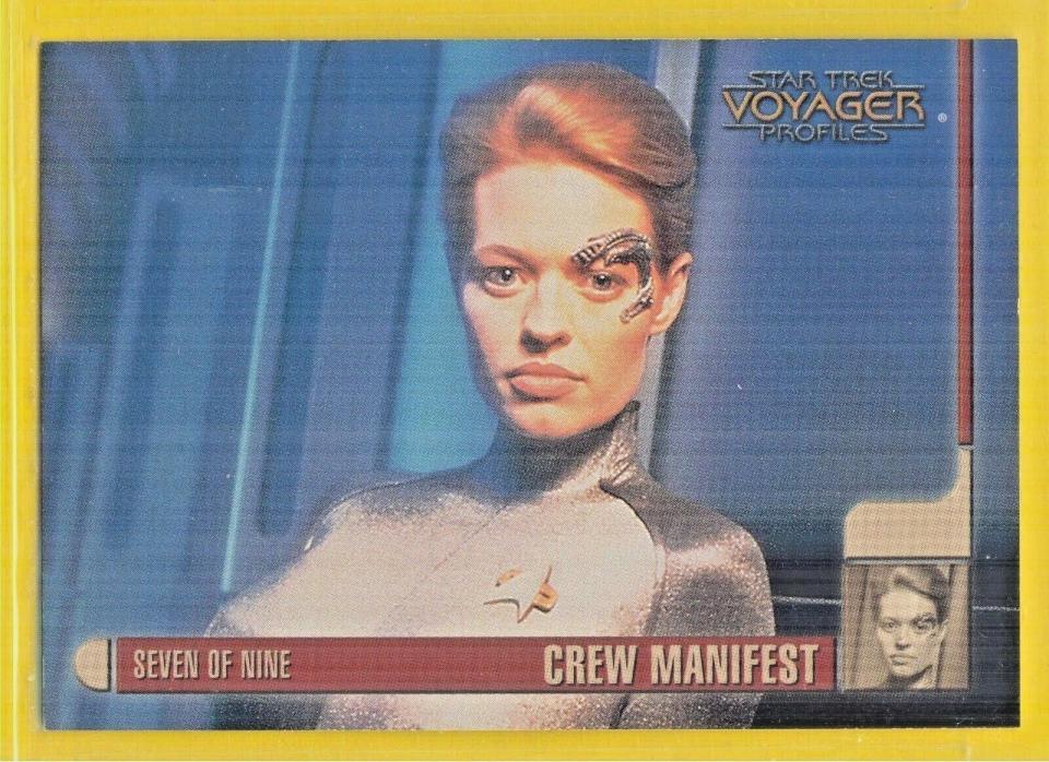 Jeri Ryan, Actress on 1998 Star Trek: Voyager Profiles Card #55. Free WW S/H