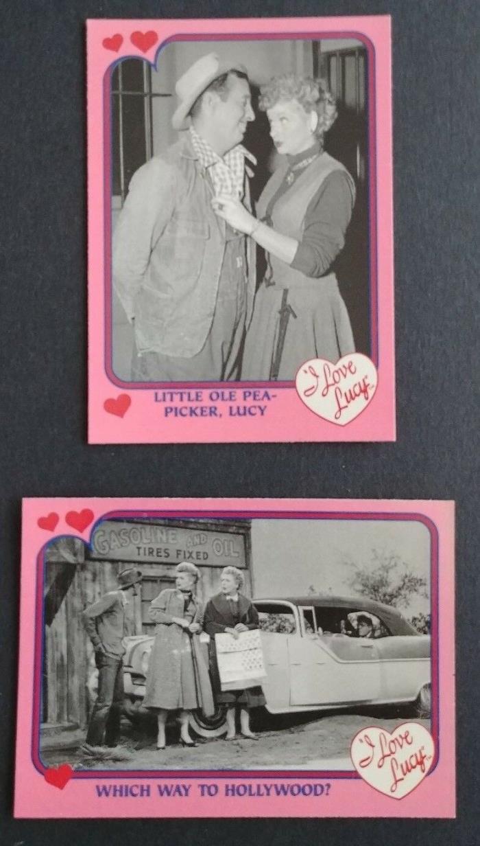 I Love Lucy Trading Cards #62 and #63