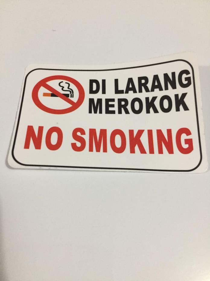 No Smoking Full Color Sticker 3” Inches