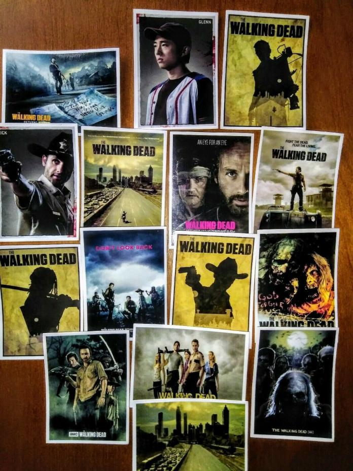 15, Sticker, Decals, 2x3, Walking Dead, Show, TV, Zombies, Rick, Daryl, Glenn