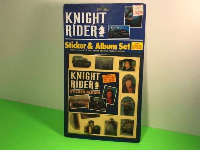 VINTAGE 1984 GORDY CANNELL PUFFY STICKER ALBUM SET MOC SEALED KNIGHT RIDER KIT