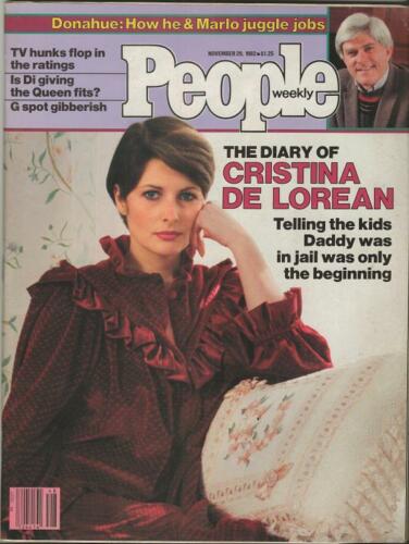 People Weekly Magazine November 29 1982 Cristina De Lorean Phil Donahue