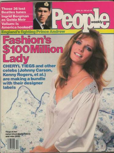 People Weekly Magazine April 26 1982 Cheryl Tiegs Ingrid Bergman