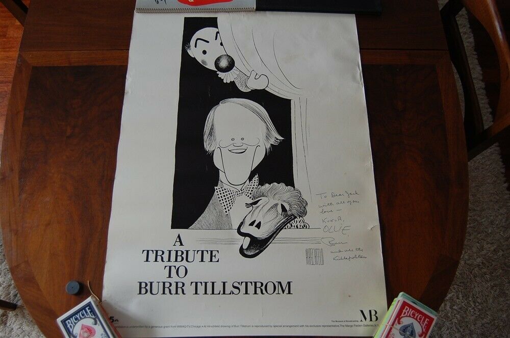 Original Signed Kukla Fran and Ollie Poster A Tribute to Burt Tillstrom