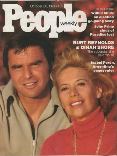 People Weekly Magazine October 28 1974 Burt Reynolds Dinah Shore