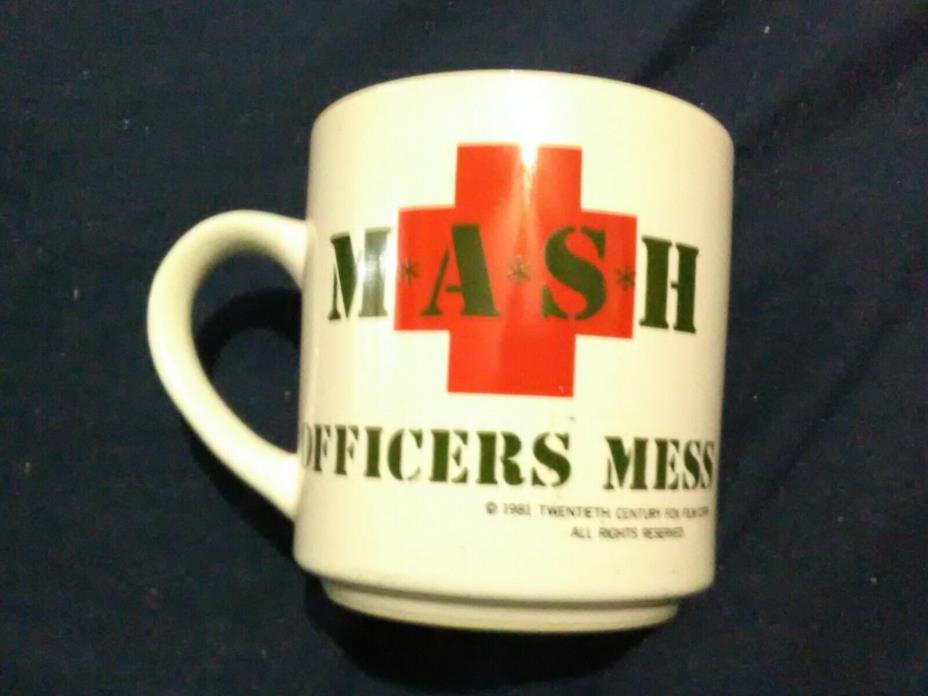 VINTAGE 1981 RARE ~ M*A*S*H OFFICERS MESS Coffee Cup Mug 20th Century Fox MASH