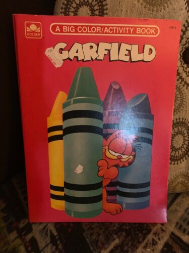 Vintage Garfield The Cat TV Show 1989 Coloring Book 100% Uncolored !!!