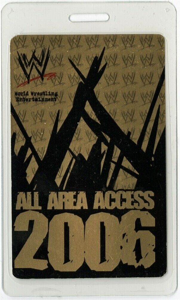WWE World Wrestling Entertainment 2006 All Access Laminated Backstage Pass