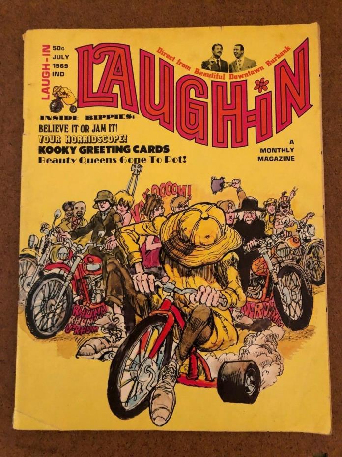 LAUGH-IN #9 Monthly Magazine - Rowan & Martin - July 1969 - FN+