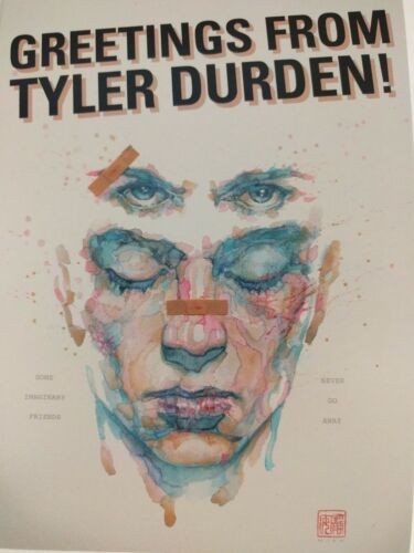 NEW Tyler Durden Fight Club 2 Comic Con Exclusive Postcard Promo CHUCK PALAHNIUK
