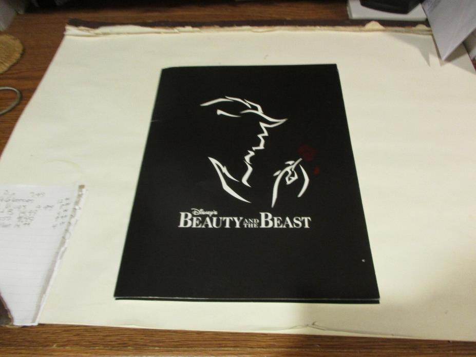 DISNEY BEAUTY AND THE  BEAST BROADWAY PROGRAM HUBER,INKLEY, AND LAWSON