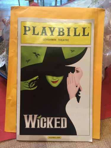 Wicked Playbill Gershwin Theatre New York City May 2016