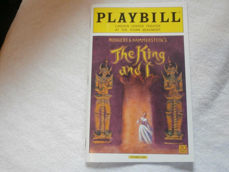 Playbill Program The King and I Lincoln Center Theatre NYC 2015 Kelli O'Hara