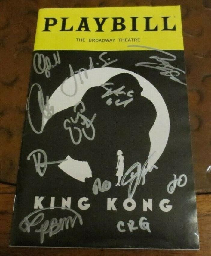 King Kong Broadway Play musical Playbill cast signed autographed Marius de Vries